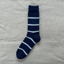 MOHAIR WOOL BORDER SOCKS S