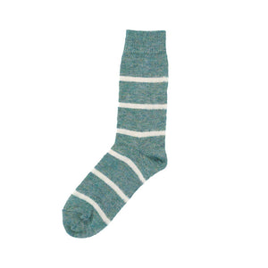 MOHAIR WOOL BORDER SOCKS S