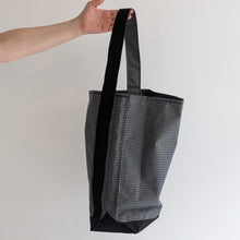 BAGUETTE TOTE WITH HANDLE - ULTRA GRID BLACK