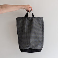 BAGUETTE TOTE WITH HANDLE - ULTRA GRID BLACK