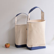 BAGUETTE TOTE - NATURAL / NAVY