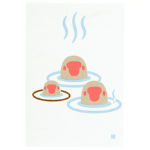 Postcard - Monkey in the hot spring