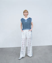 Vest "SHEER CRACK" / Blue