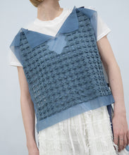 Vest "SHEER CRACK" / Blue