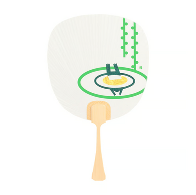 UCHIWA Japanese Fan - Willow with frog