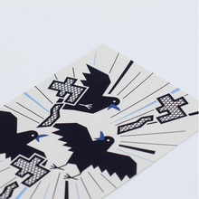 Postcard - Crow: “caw caw”