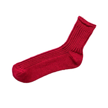 LINEN RIBBED SOCKS / S