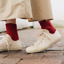 LINEN RIBBED SOCKS / S