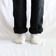 LINEN RIBBED SOCKS / M