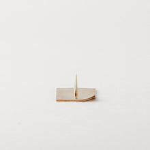 Brass Candle Stand / Square Hammered Plate