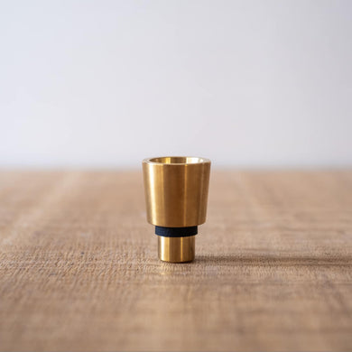 Brass Wine Bottle Taper Candle Holder
