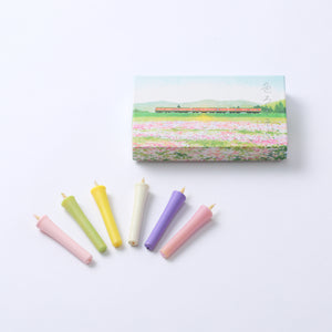 Colored Candles / Four Seasons Spring (6pc)