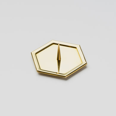 Brass Candle Stand / Hexagon Plate