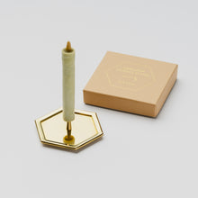 Brass Candle Stand / Hexagon Plate