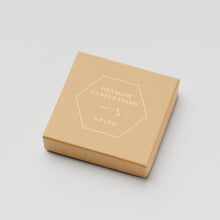 Brass Candle Stand / Hexagon Plate