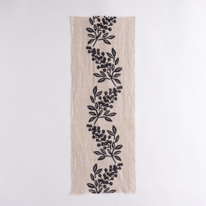 Cotton & Linen Towel [TENUGUI] / Nandina / Gray