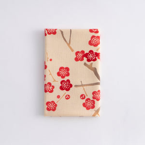 Cotton Towel [TENUGUI] / Japanese Scenery / Red and White Plum Trees