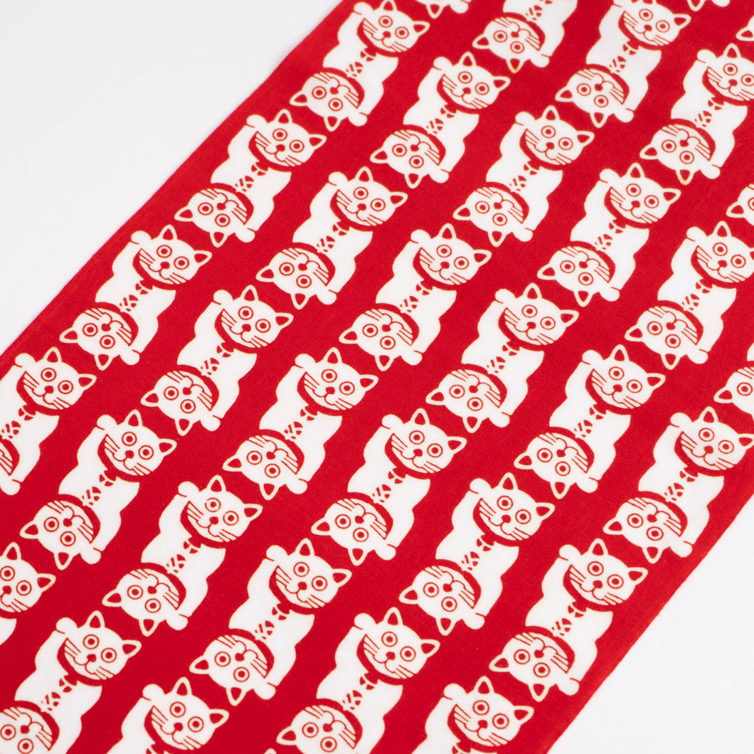 Cotton Towel [TENUGUI] / KOMON / Lucky Cat