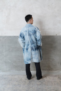 Denim Coat / Sazanami Marble Bleach