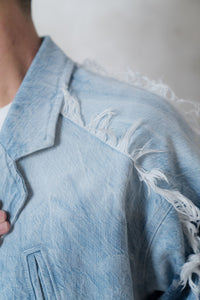 Denim Coat / Sazanami Marble Bleach