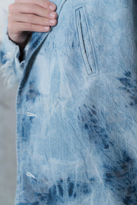 Denim Coat / Sazanami Marble Bleach