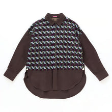KIRAMEKI - Jacquard Flannel Shirts - Chocolate Brown / POLS