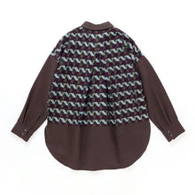 KIRAMEKI - Jacquard Flannel Shirts - Chocolate Brown / POLS