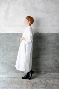 Shirt Dress / Pleats White