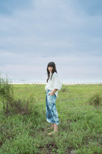 Denim Skirt / Sazanami Marble Bleach