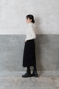 Denim Skirt / Sazanami Black