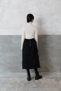 Denim Skirt / Sazanami Black