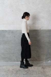 Denim Skirt / Sazanami Black