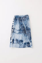Denim Skirt / Sazanami Marble Bleach