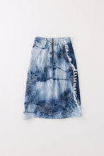Denim Skirt / Sazanami Marble Bleach