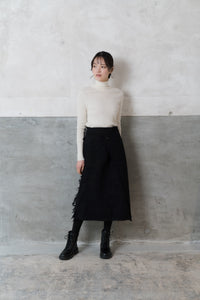 Denim Skirt / Sazanami Black