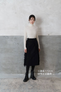 Denim Skirt / Sazanami Black