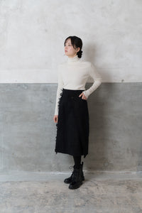Denim Skirt / Sazanami Black