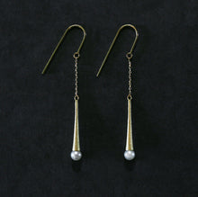 C-68 Raindrop pearl earrings