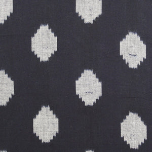 'Kurume Kasuri' ikat fabric / big dots navy
