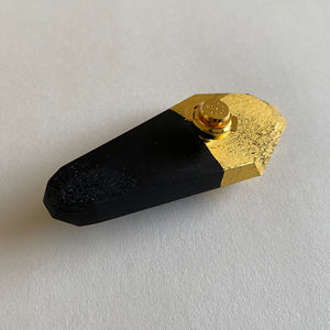 DEER HORN JEWELRY Pin Brooch / black & gold