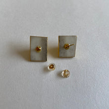 DEER HORN JEWERLY Earring / Gold rectangle  (sold as a set)