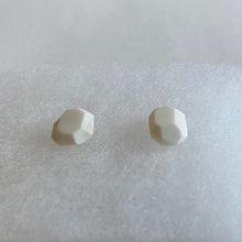 DEER HORN JEWERLY Earring / White Octagon (sold as a set)