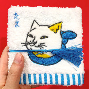 Hand Towel / "Tama" Calico Cat