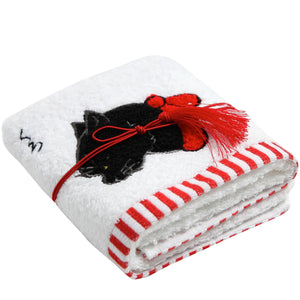 Hand Towel / "Kuro" Black Cat