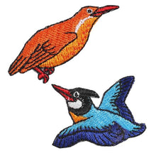 Embroidery patch ''Ruddy Kingfisher / Black-capped Kingfisher''