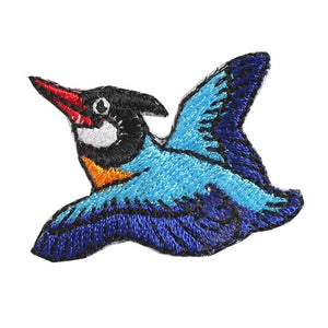 Embroidery patch ''Ruddy Kingfisher / Black-capped Kingfisher''