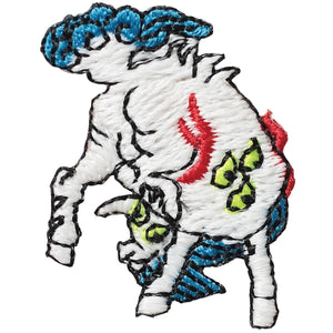 Embroidery patch "Hakutaku the white ox"