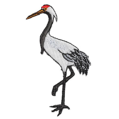 Embroidery patch ''Red-Crowned Crane''