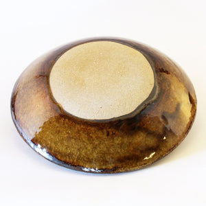 Slipware plate S (brown)