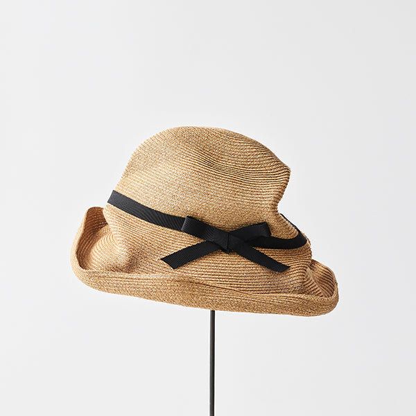 BOXED HAT / 11cm brim grosgrain ribbon / LL